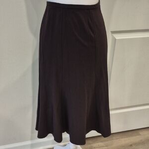 Dark Brown A-Line Vintage Skirt, Size 20